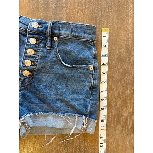 MADEWELL High Rise Denim Shorts Women size 23 - Picture 7 of 8